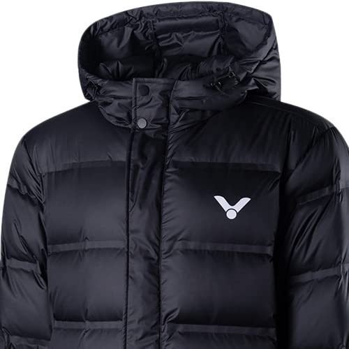 Amazon | [VICTOR] ユニセックス ダウンコート J-25703 C ブラック S