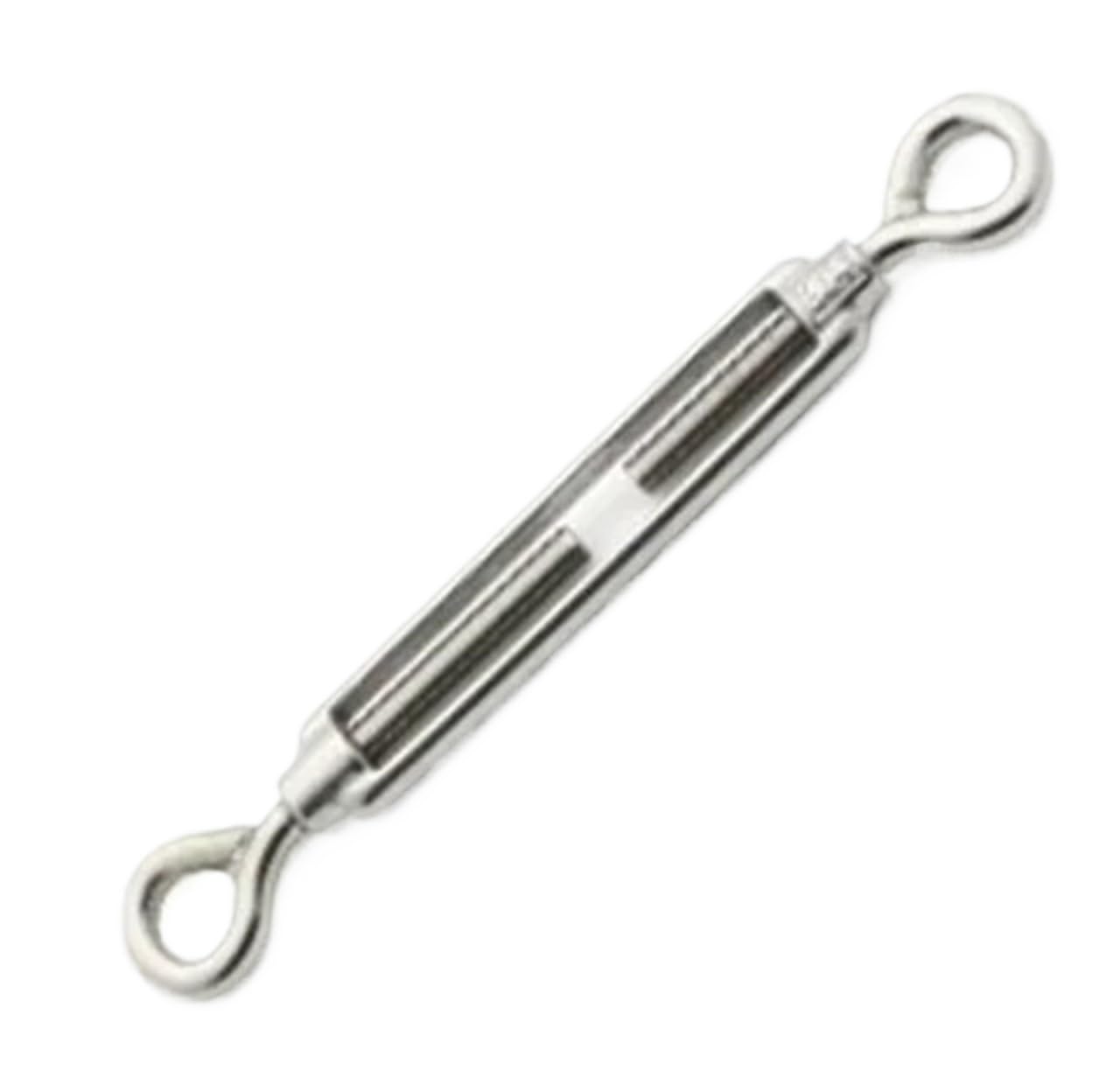 WEKONUMEX Turnbuckle Wire Tensioner, 1Pcs 304 Stainless Steel Wire Rope Bolt Turnbuckle Bolt Hook Screw Wire Rope Tensioning Tightener Tight Rope Connector(O to O,M5)