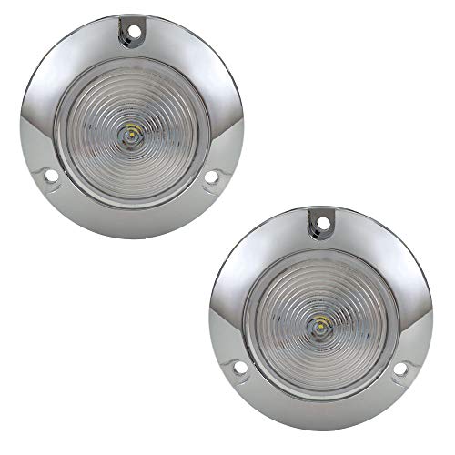 Lámpara LED redonda 2" Clear/Amber 2 pack miniatura 1
