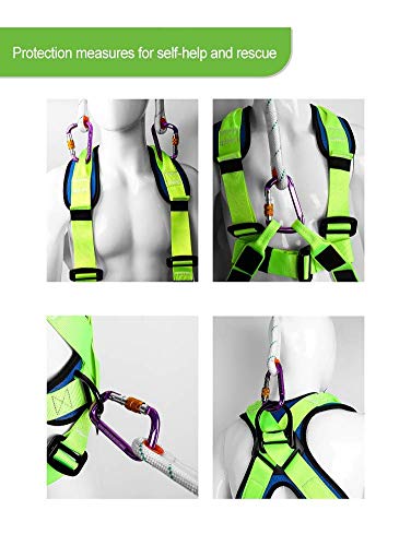 Construction Harness, Full Body Safety Harness, Fall Protection Universal Harness Roof Construction, for Aerial Lift, Ironworker, Scaffolding, Tower, Tree Climbing