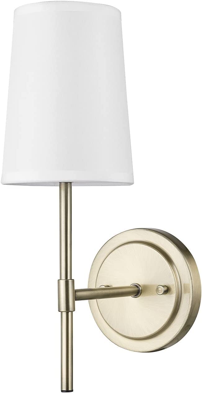 Kinkiety ścienne do salonu na baterie s, nie wymaga okablowania do instalacji do ładowania, zdalne sterowanie ściemniane, lampa wiejska do lustra w sypialni (kolor: złoty)