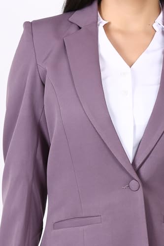 Image of Women's Formal Pant Suit Set | Single Button Blazer with Straight-Leg Trousers | Elegant Workwear for Office & Business Meetings