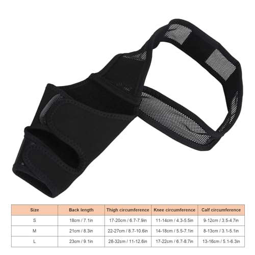 Zerodis Hunde-Kniebandage für Gerissenes ACL-Hinterbein, Kreuzbandverletzungen, Patellaluxation oder Arthrose, Hunde-ACL-Kniebandage, Hundebandage für das Hinterbein Zur Unterstützung (M)