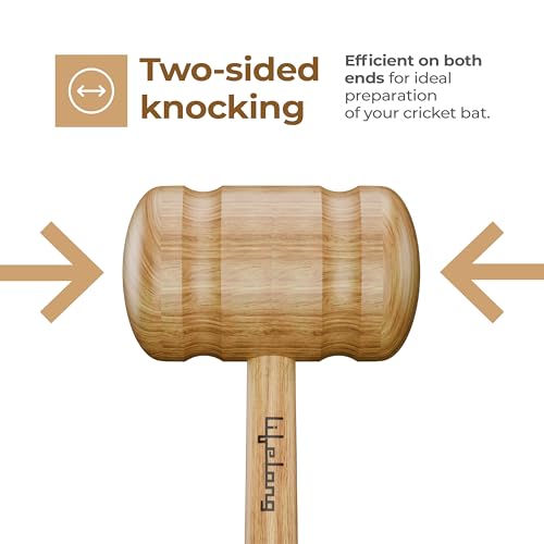 Image of Lifelong Wooden Bat Mallet for Cricket | Dual-Sided, Precision-Crafted | Durable Wood Construction | Optimally Balanced for Efficient Bat Preparation