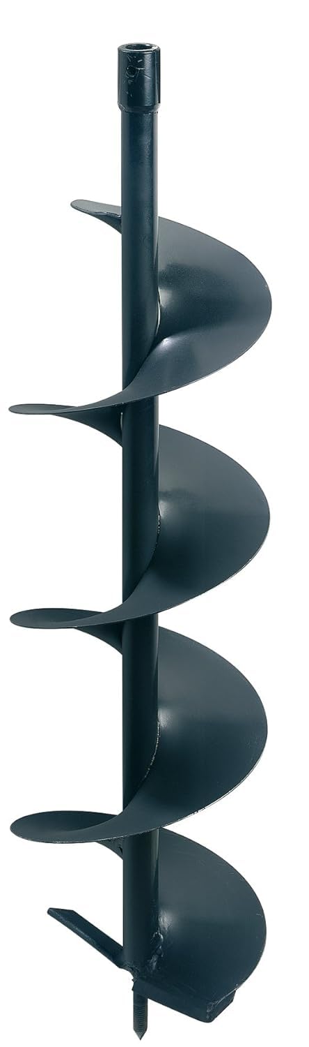 Fartools 175305 Tarière électrique 1200W, Ø=120mm, profondeur=560mm, vitesse de rotation de 200tr/min, débrayage automatique & 175307 Vis pour Tarière Diamètre 200 mm