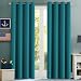 H.VERSAILTEX Thermal Insulated Blackout Curtains Innovated Microfiber Formaldehyde-Free Window Panels for Nursery, Grommet,52 by 84 - Inch - Turquoise Blue - Set of 2