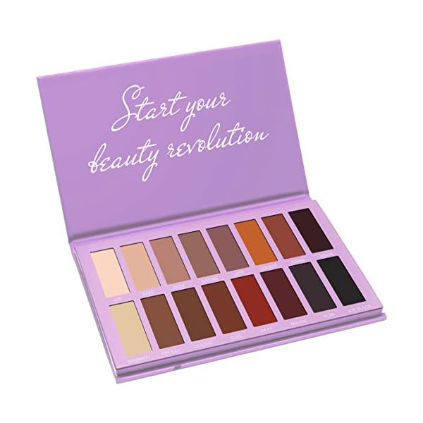 Lidschatten Palette Glitzer Schimmer Matt Nudetöne - 16 Hochpigmentierte, Vegane, Warme, Natürliche Farben - Glamouröse… – Bild 9