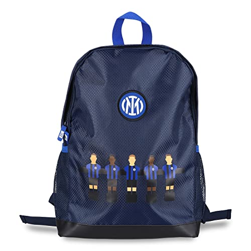 Inter - Zaino Scuola per Bambini e Bambine, Collezione Esclusiva Calcio Balilla, 28x16x42 cm, per i Tifosi Nerazzurri più Piccoli - Prodotto Ufficiale