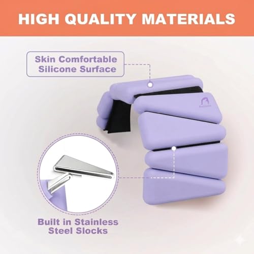 Image of Bodylastics Adjustable Ankle & Wrist Weights 2 lb Pair (1 lb Each) - Silicone, Sweat-Resistant for Arms & Legs - Perfect for Jogging, Walking, Physiotherapy, Cardio, Yoga & Strength Training