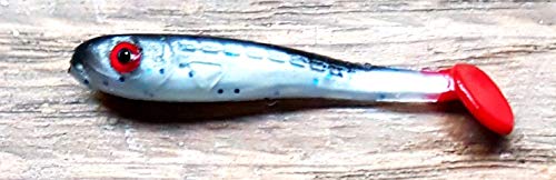 FISHIN ADDICT Micro Fry Nano-Tech Fishing Lures 1.5'' (38mm) 0.35g Drop Shot Pack of 10 (Super Silver) 