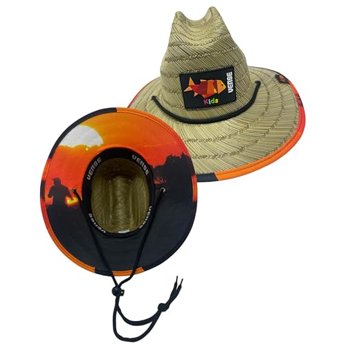 VENSE Sunrise Lifeguard Straw Sun Hats for Kids/Boys/Girls. Beach & Outdoor - Main Image