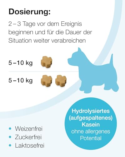 Zylkene® Chews (14 x) Zur Stressreduzierung | Für kleine Hunde | Ergänzungsfuttermittel für mehr Wohlbefinden in ungewohnten Situationen | Für kleine Hunde  10 kg