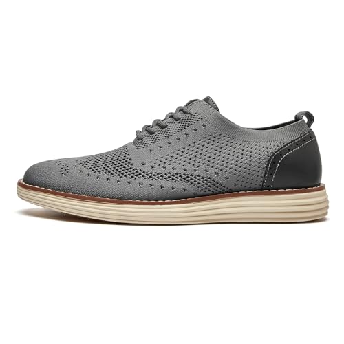 Men's Mesh Dress Sneakers Casual Oxford Shoes Lightweight Walking Shoes Breathable Wingtip Shoes Knit Brogue Sneakers3