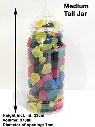 14 Retro Mixed Plastic Sweet Jars for Pick & Mix, Victorian Sweet Shop, Candy Buffet Kit, Party Pack