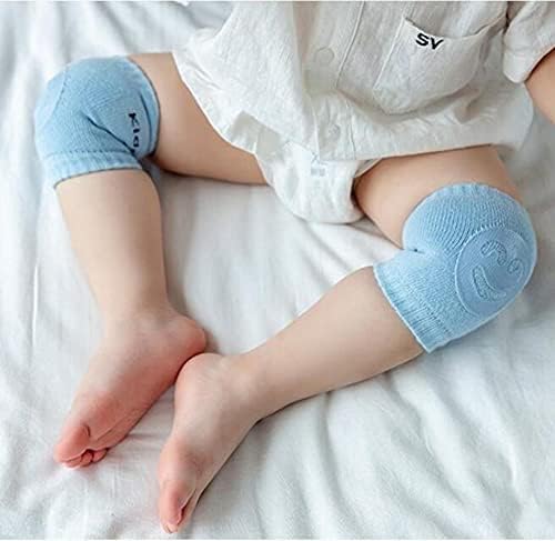 RAHI ENTERPRISE Baby Knee Pads for Crawling, Toddlers, Infant, Girl, Elbow Safety Protector, Stretchable Anti-Slip Padded Soft Cotton Breathable and Support Protector Knee for Kids (Multi-Color) (Smile) 1