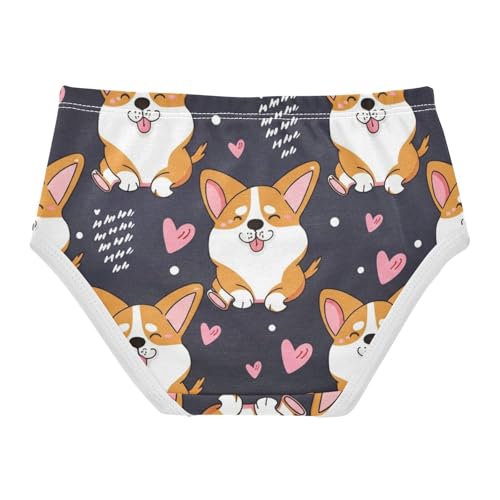 Cute Cartoon Corgi Dogs Dark Toddler Underwear Custom 2t Cotton Cute Panties Girl Fancy Briefs Undies Kids2