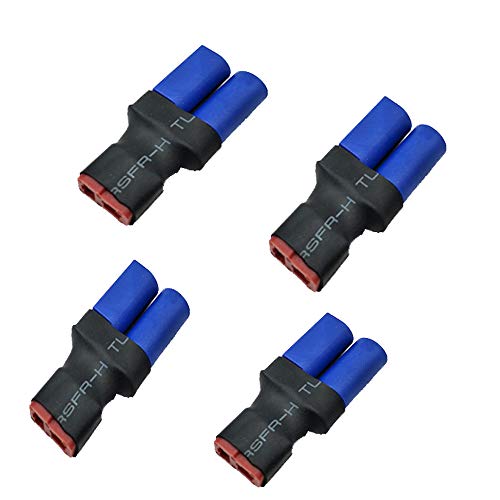 4 Piezas Deans T Macho Hembra Conector Enchufe Adapter a su Vez Gire al de EC5 Macho Hembra Conector Enchufe Adapter Inalámbrico (T Hembra-EC5 Macho)