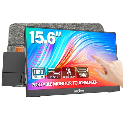 InnoView Portable Monitor Touchscreen 15.6' 1080P 10-Point Touch Screen Monitor Portable with...