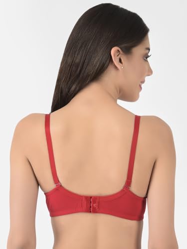 Image of Softline Women's Cotton-Rich Wire-Free Padded Bra | Full Coverage, Seamless & Breathable for Everyday Comfort | Soft Fabric with Supportive Fit for All-Day Wear