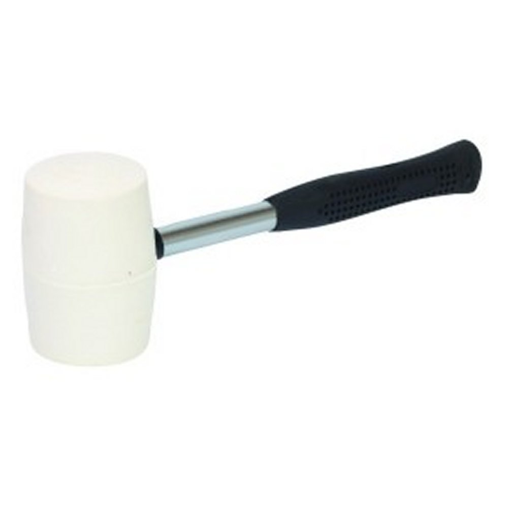 White Head Rubber Mallet 65mm Hammer with Rubber Handle (L19294)