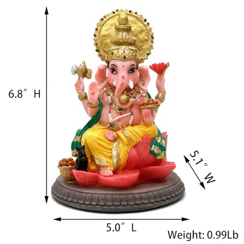 Estatua de Dios Hindu Ganesha 6.8 pulgadas miniatura 5