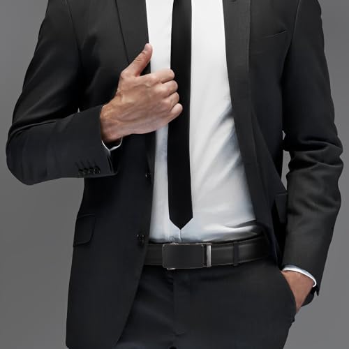 Image of Men's Belt, Ratchet Dress Casual Belt with Adjustable Automatic Buckle Trim to Fit