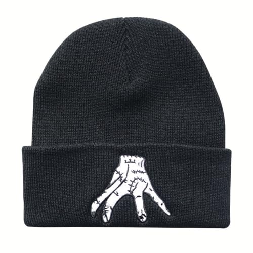 Wednesday Beanie Embroidery Warm Hat Sweater Hat Knitted Hat Hip Hop Hat Outdoor Cap for Boys Girls