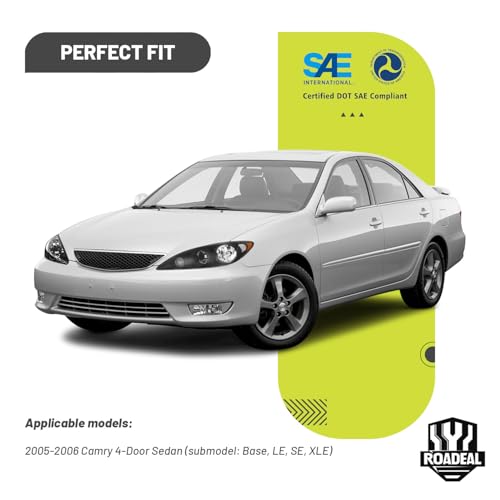 Image of Headlights W /Bulbs for 2005 2006 Toyota Camry 4-door sedan Base, LE, SE, XLE Halogen Headlamp Replacement Driver & Passenger Side