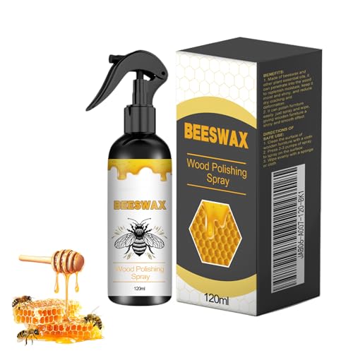 Beeswax Spray, Bienenwachs Pflegespray, Natürliches Bienenwachs-Pflege-Spray & Restaurator für Holz, Leder, Wohnzimmer, Küche, Möbel und Holzböden, Ungiftig & Umweltschonend