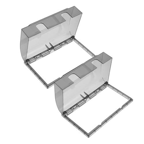 HOUDERCO Cubierta Autoadhesiva Para Tomacorrientes Dobles, Protección Resistente Intemperie, Compatible Adaptadores De Corriente, Uso Para Baño y Cocina, Paquete De 2 Unidades