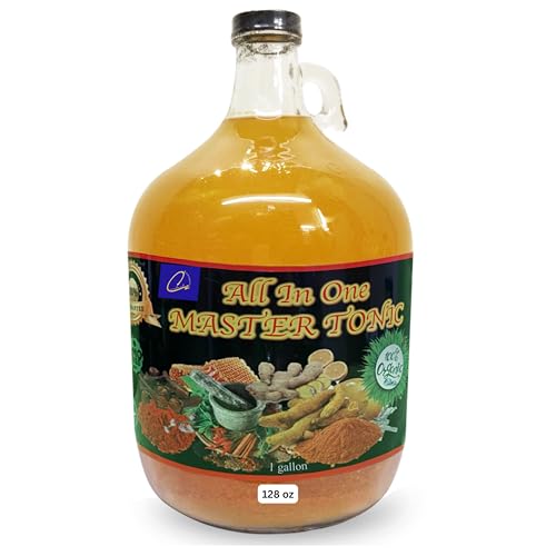 128oz Apple cider vinegar Drink | Kosher Master Fire Tonic Shots cinnamon, cloves, lemon, ginger, turmeric, cayenne pepper, honey