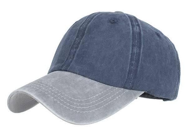 SwooK Classic Unisex Baseball Cap - Adjustable for Men, Women, Boys, Adults - Stylish Trendy Cap (Navy/Grey)-image-6