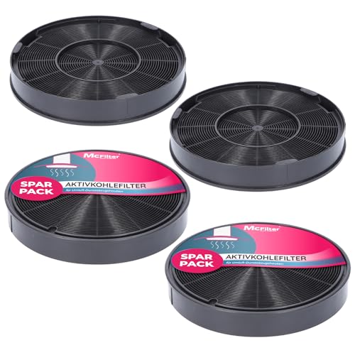 4x filtres à charbon actif Ø 200 mm, EFF62, Ensemble de 4 pour hottes aspirantes convient à Franke 112.0016.755, AEG 9029793578, Bosch/Siemens 00748732, Miele 6532971...
