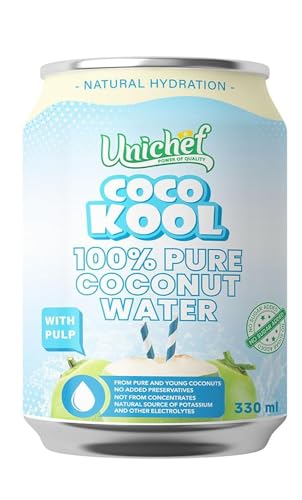 Unichef Coco Kool Pure Coconut Water with Pulp 330 ML- SUGAR FREE