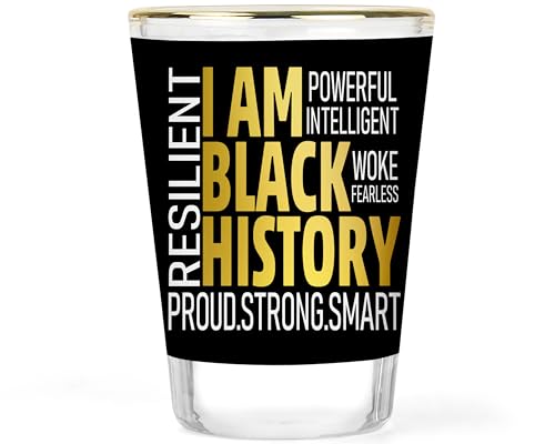 BLM Shot Glass - Black Lives Matter Shot Glass - Raised Fist Glass - Melanin Shot Glass - Juneteenth Shot Glass - Equality Party Favors - Black History Month Gift - Collectible Keepsake Glasses