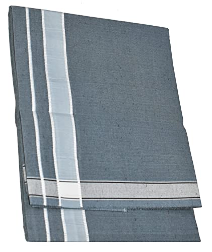 Image of TUNI MANI Men's Cotton Dhoti /Kerala Style Dhoti, 2.0meter (Pack of 2)