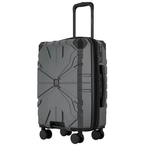 Image of Wrangler ATG Alpine 22 inch Expandable Rolling Hardside Carry-On Luggage, Iron Gate