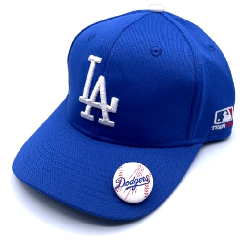 Gorra para niños Los Angeles Dodgers ajustable azul miniatura 1