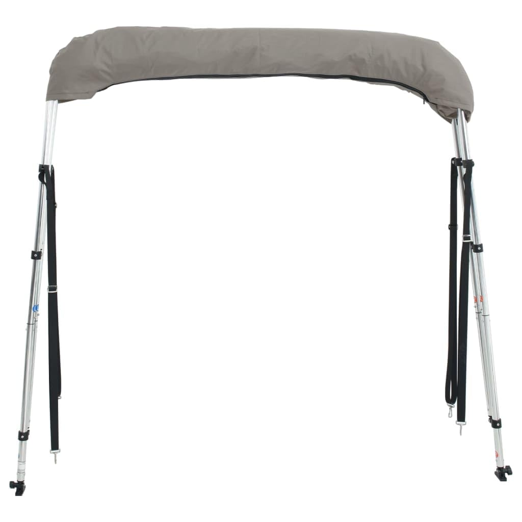 3-Bow Bimini Top con pannelli laterali, grigio antracite, 183 x (185-198) x 137 cm, protezione UV, con telaio in alluminio e fissaggio in acciaio inox, impermeabile, traspirante