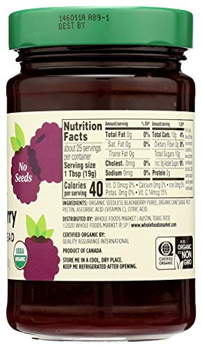 365 By Whole Foods Market, Fruit Spread Blackberry Organic, 17 Ounce #TOP2