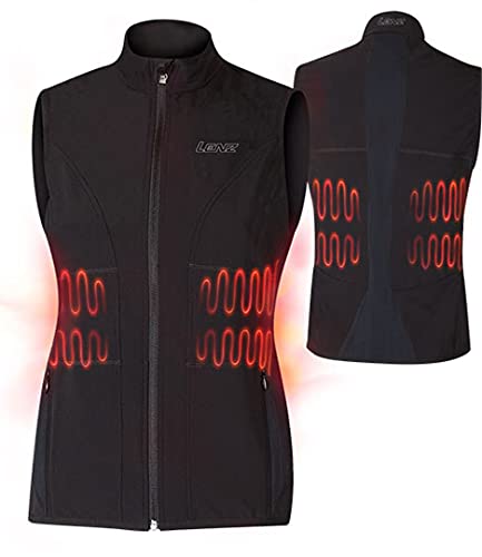 Lenz Heat Vest 1.0 feminino, preto, grande (12), apenas colete, bateria não incluída, modelo 2017, 1