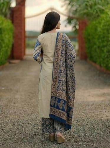 Image of ANNI Designer Women's Rayon Viscose Straight Kurta Set with Palazzo and Dupatta | Stylish Long Kurti Dress for Festive, Party, and Ethnic Wear