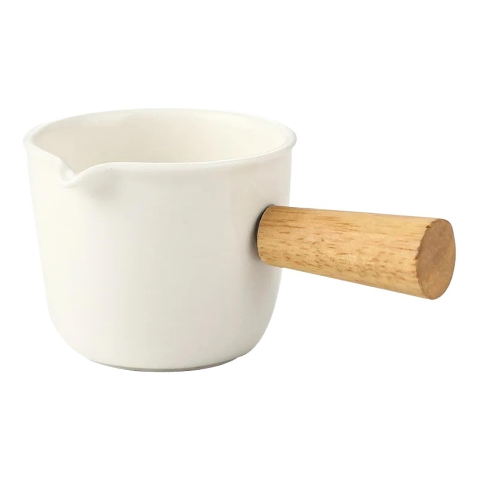 Jarra de leche cerámica, taza medidora café expreso for el hogar, tazas sencillas, mango madera, 2 uds Para Espumar