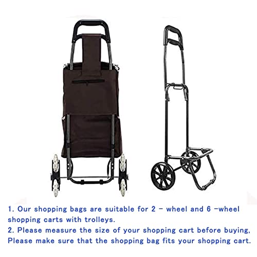 THEGA Shopping Trolley Ersatzbeutel - 40L Einkaufswagen-Ersatztasche, Tragbar wasserdichte Oxford Stoff Einkaufswagen… – Bild 7