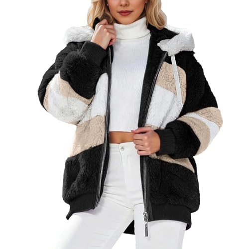 Veste polaire légère femme contre le froid de mi-saison noir L