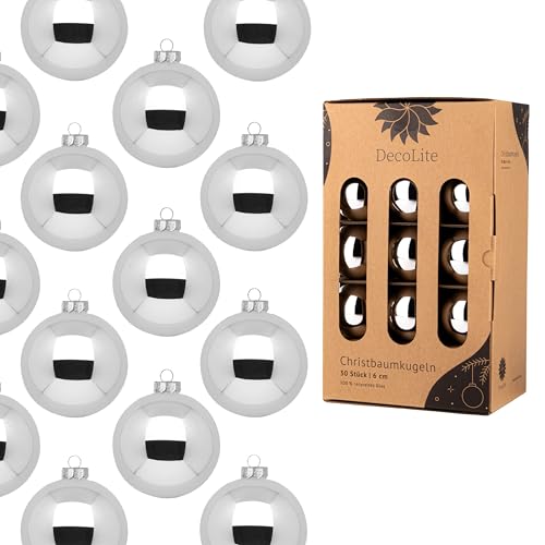 DecoLite: Weihnachtskugeln 6 cm Ø - 30er Set aus Glas inkl....