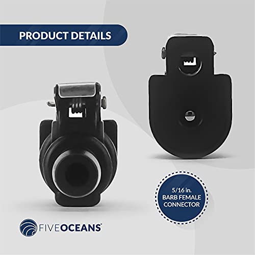 Five Oceans Fo2885 5/16 Inches Barb Female Fuel Line Quick Connector, Omc/Johnson/Evinrude, Built With Durable Materials, Compatible With Ethanol Blended Fuels #TOP2