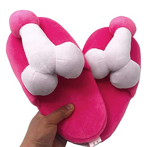 DSORVICD Funny Unisex Adult Novelty Slippers - Gag Gifts Anti Slip House Winter Furry Slippers for Women Men3