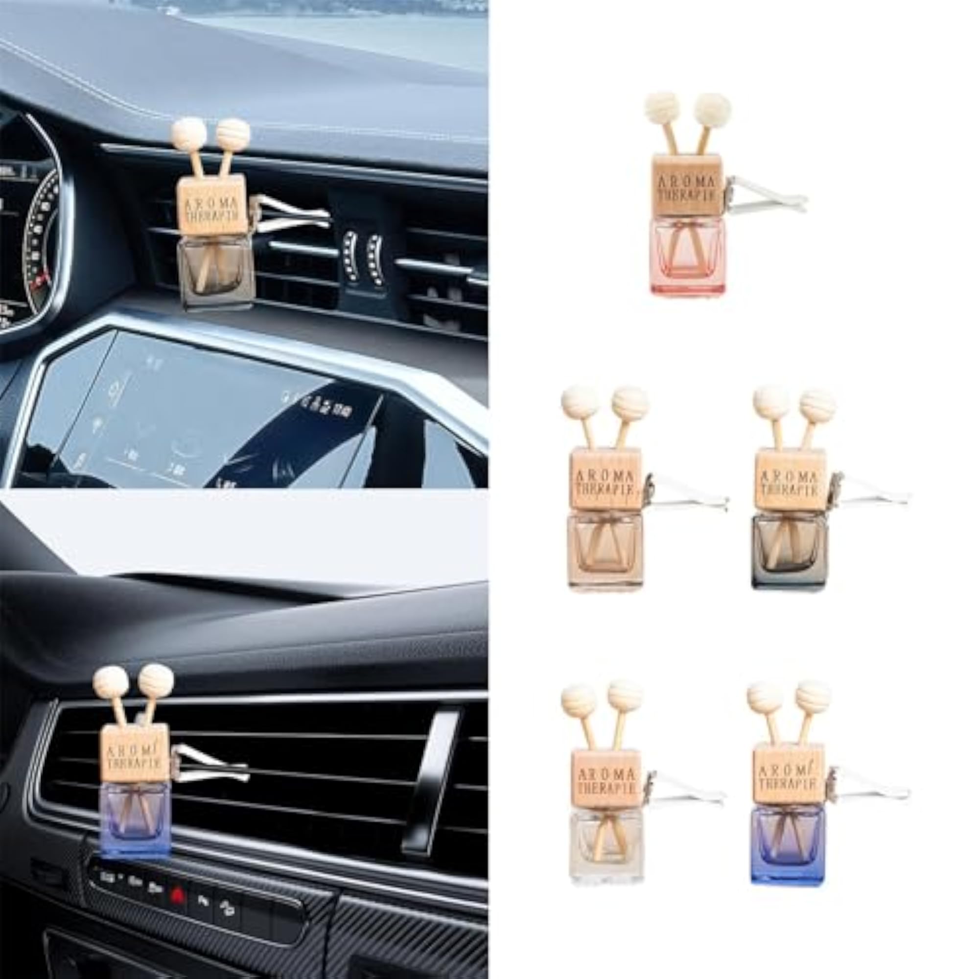 Empty Car Diffuser Vent Clip Auto Perfume Diffuser Bottle Red
