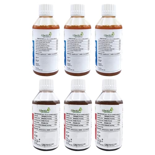 Ujwala Ayurvedashram Livcon Syrup And Assicon Syrup | One Month Kit | Health & Weight Gain Syrup - Syrup, 1200 Ml